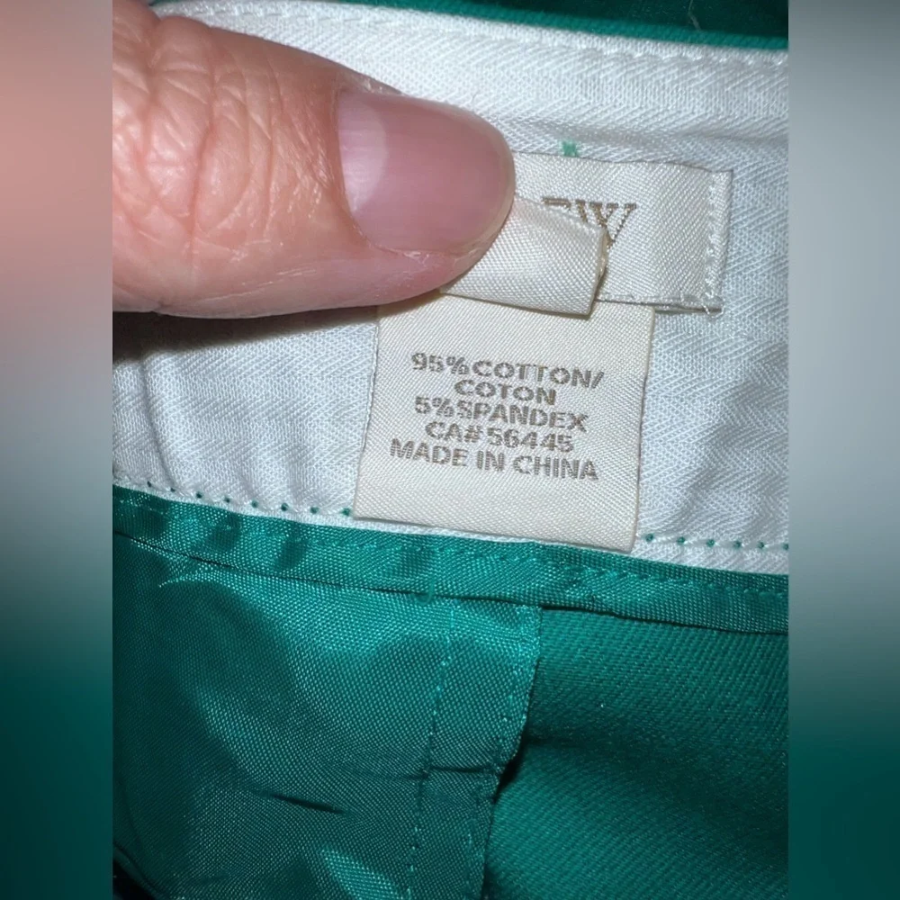 J.CREW Cotton Stretch Green No. 2 Pencil Skirt Career Sz 6